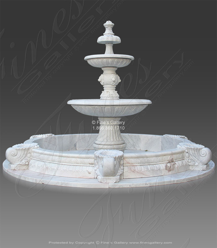 Marble Fountains  - Majestic Tiered Versailles Fountain - MF-1886