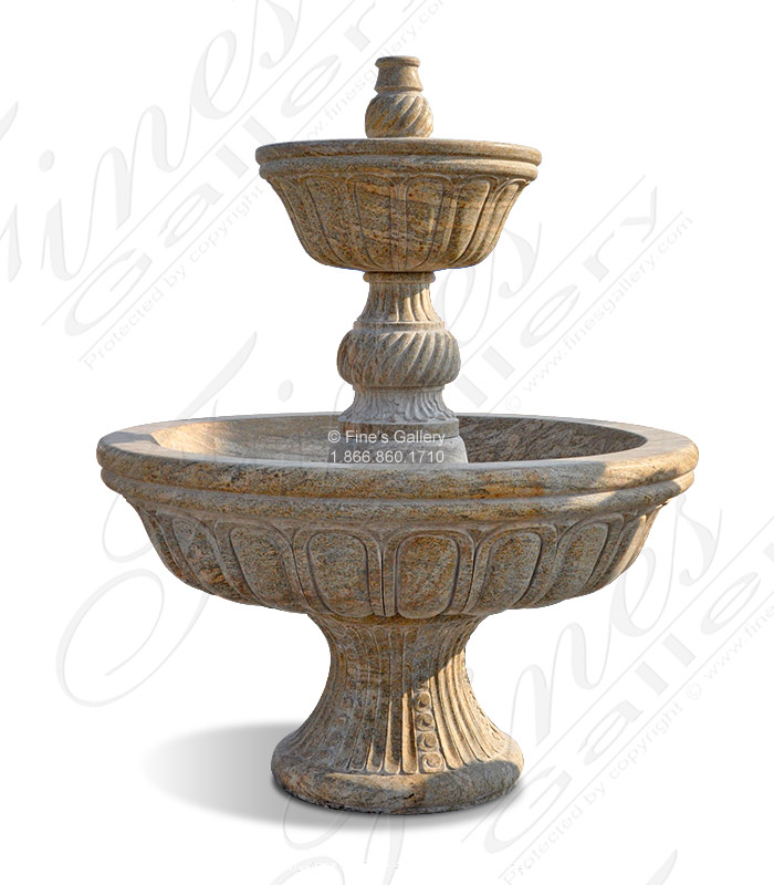 Marble Fountains  - Solid Granite Garden Fountain Self Contained  - MF-1890