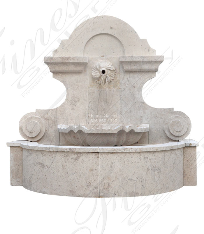 Old World Travertine Wall Fountain