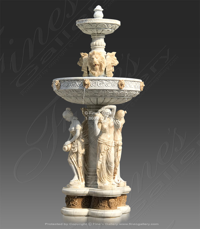 Marble Fountains  - Venetian Gardens Marble Fountain Feature - MF-1903