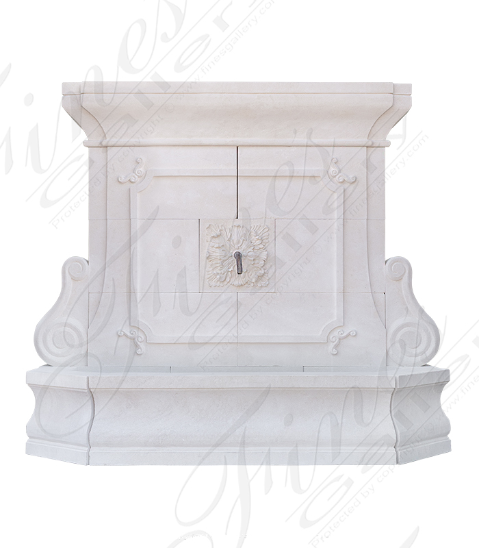 Marble Fountains  - French Limestone Wall Fountain - MF-2002