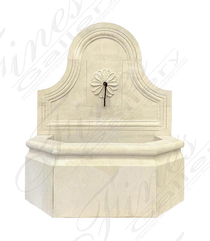 Marble Fountains  - French Limestone Wall Fountain Feature - MF-1931