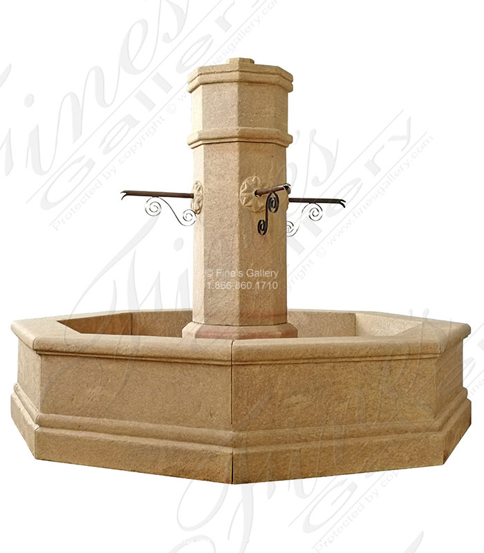 Marble Fountains  - Aged Granite Countryside Fountain - MF-1937