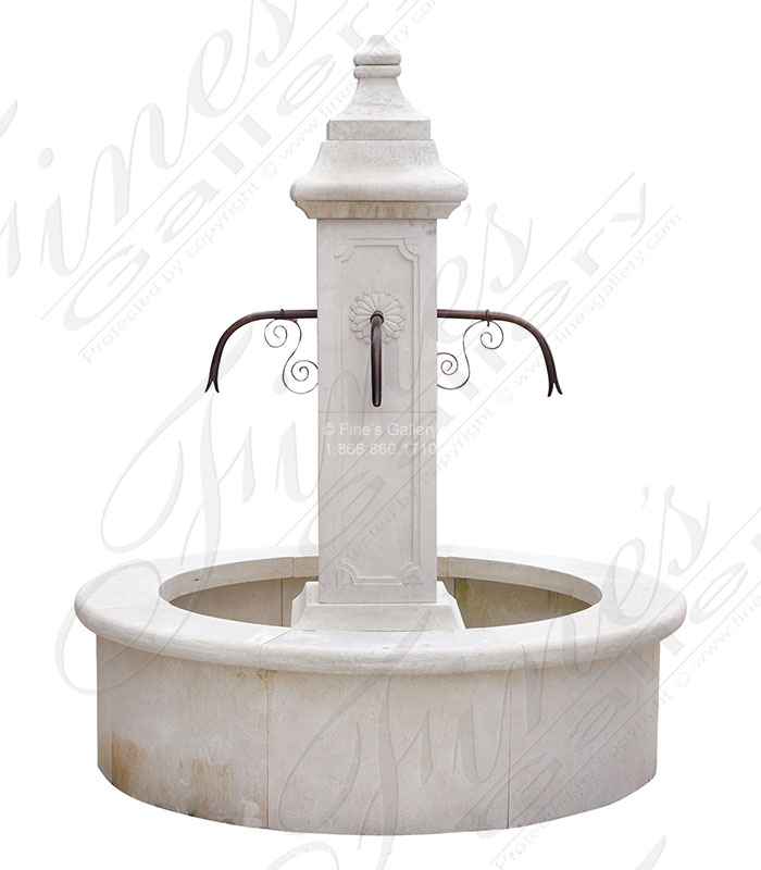 Marble Fountains  - Italian Limestone Countryside Fountain Feature - MF-1950