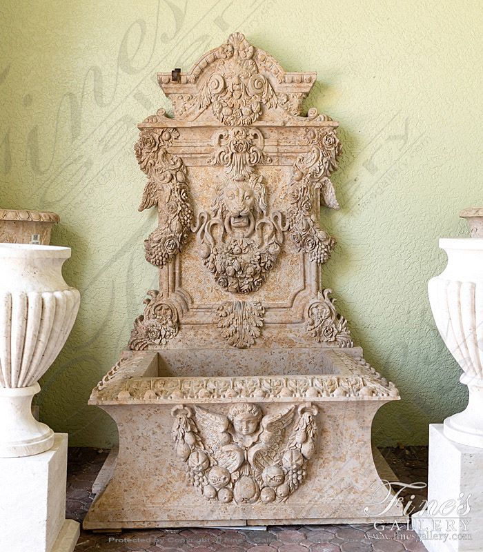 Marble Fountains  - Ornate Italian Renaissance Wall Fountain - MF-1962