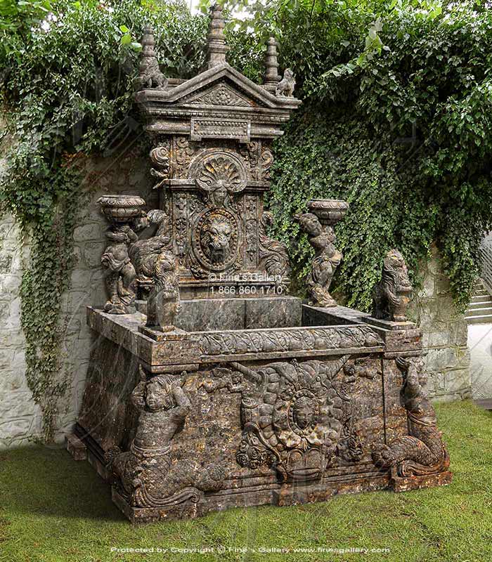 Antique Griggio Marble Fountain