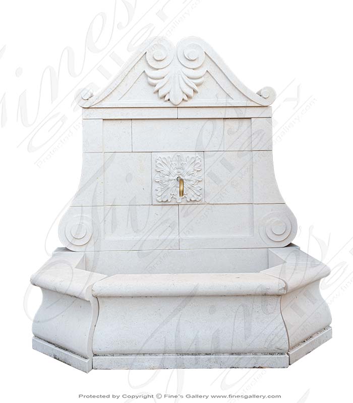Marble Fountains  - French Limestone Wall Fountain  - MF-2025
