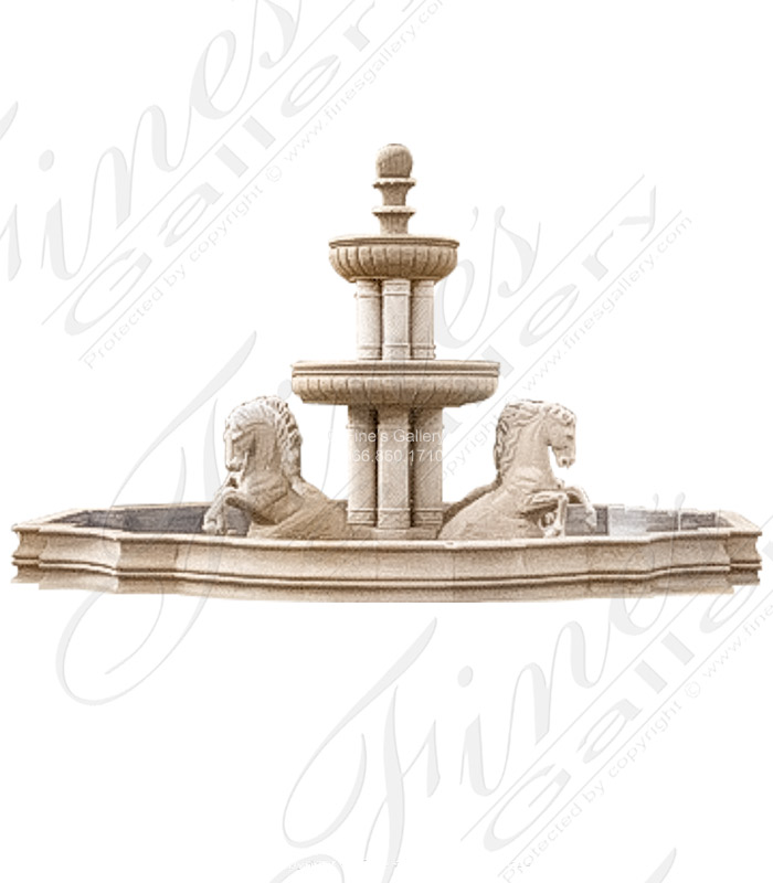 Marble Fountains  - Custom Grand Granite Fountain - MF-2028