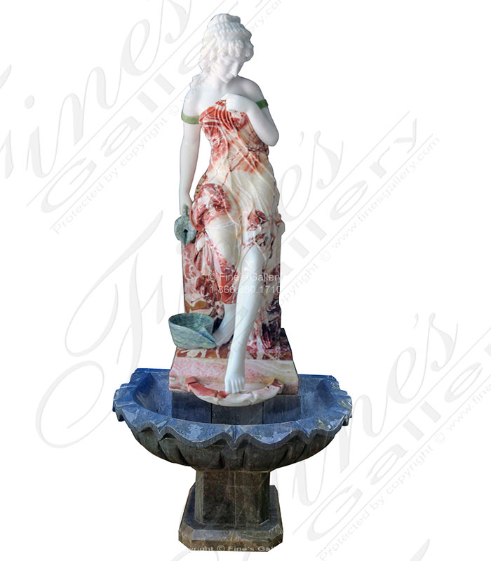 Marble Fountains  - Victorian Lady Marble Fountain - MF-2067