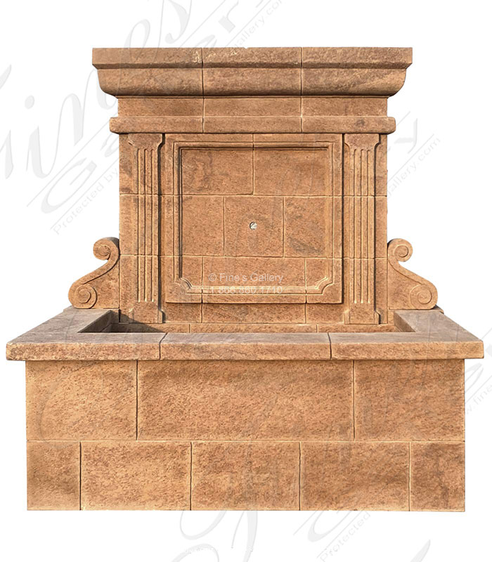 Aged Granite French Country Themed Wall Fountain
