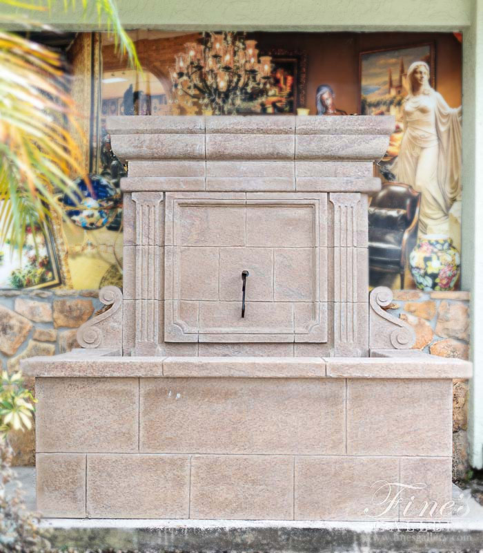 Aged Granite French Country Wall Fountain