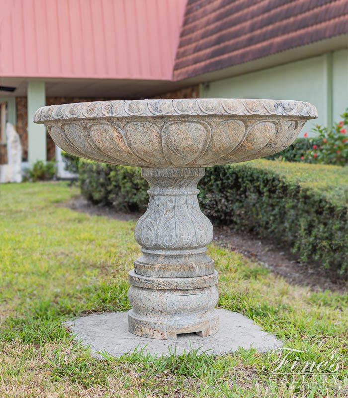 Marble Fountains  - Granite Fountain Bowl, Pedestal And Base - MF-2122