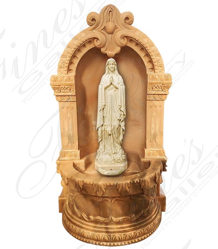 Marble Fountains  - Our Lady Of Lourdes Marble Fountain - MF-2213