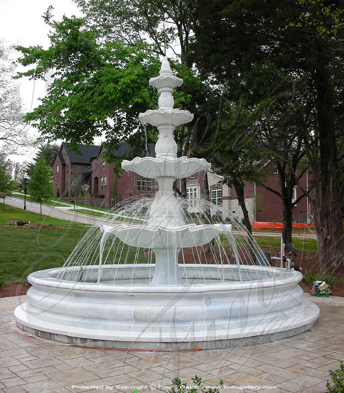 Marble Fountains  - Tuscan Gardens Beige Travertine Fountain - MF-1563