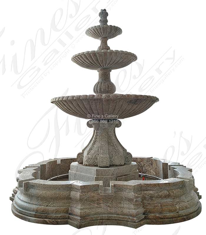 An Outstanding Quality Bespoke Fountain in Solid Granite