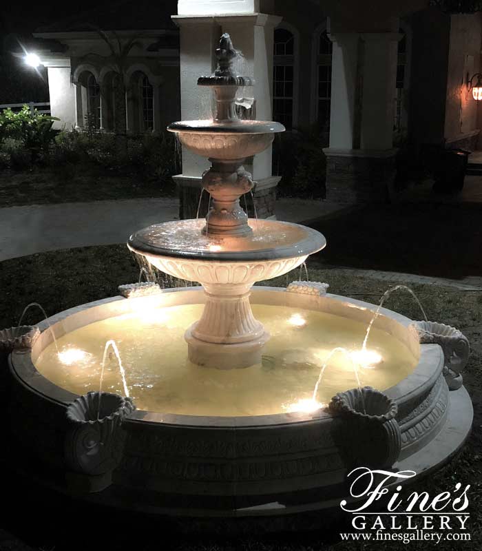 Marble Fountains  - Tiered Versailles Marble Fountain - MF-238