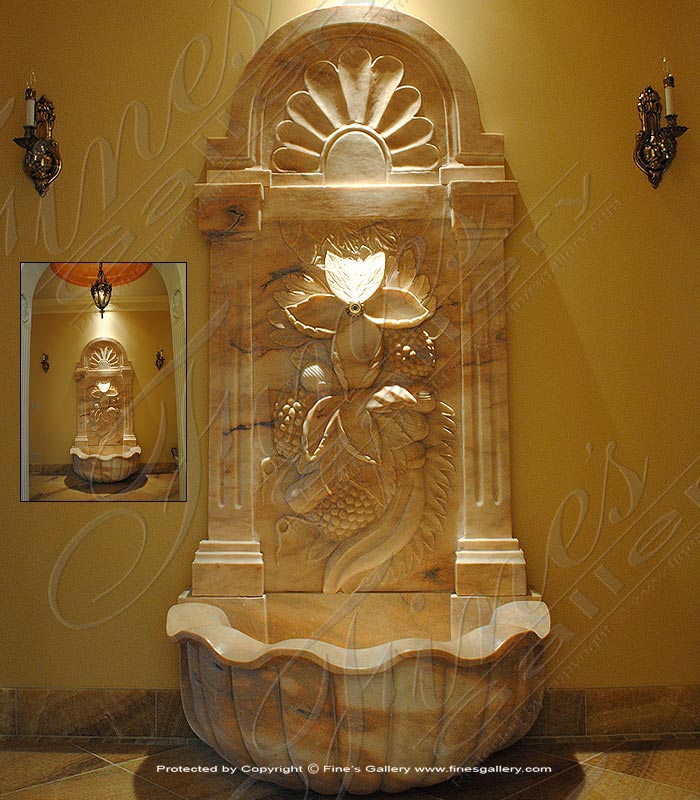 Marble Fountains  - Autumn Harvest Wall Fountain - MF-315