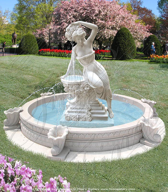 Marble Fountains  - Daydreaming Venus Marble Fountain - MF-395
