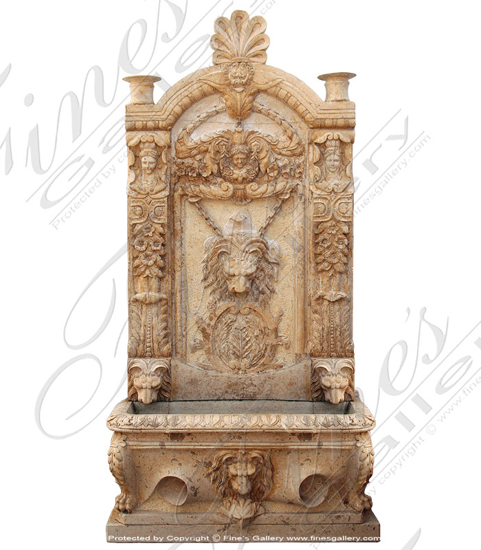 Marble Fountains  - Mythical Garden Wall Fountain - MF-1140