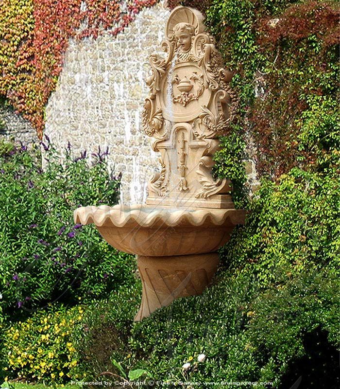 Marble Fountains  - Pedestal Wall Fountain - MF-525