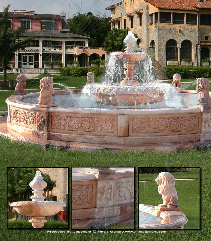 Marble Fountains  - Large Rosetta Fountain - MF-534