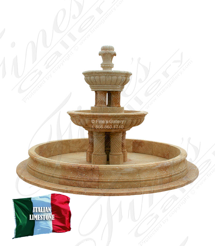 Marble Fountains  -  Italian Limestone Fountain - MF-764