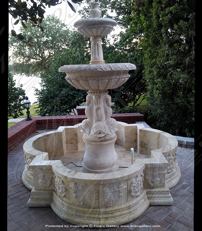 Search Result For Marble Fountains  - Marble Dolphin Fountain - MF-1605