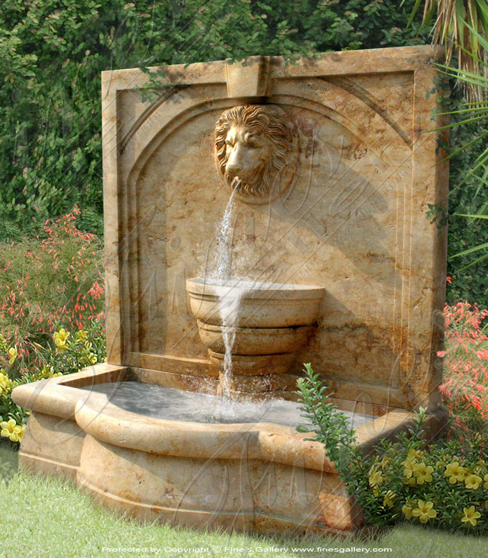 Marble Fountains  - Lion Marble Fountain - MF-774