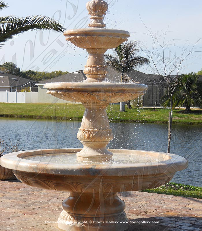 Marble Fountains  - Rosetta Marble Fountain - MF-827