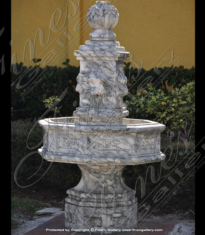 Marble Fountains  - English Gardens Lions Fountain - MF-880