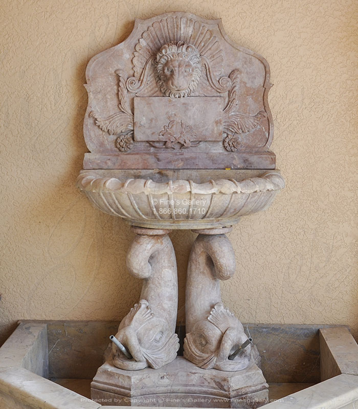 Search Result For Marble Fountains  - Large Lion Head Wall Fountain - MF-416