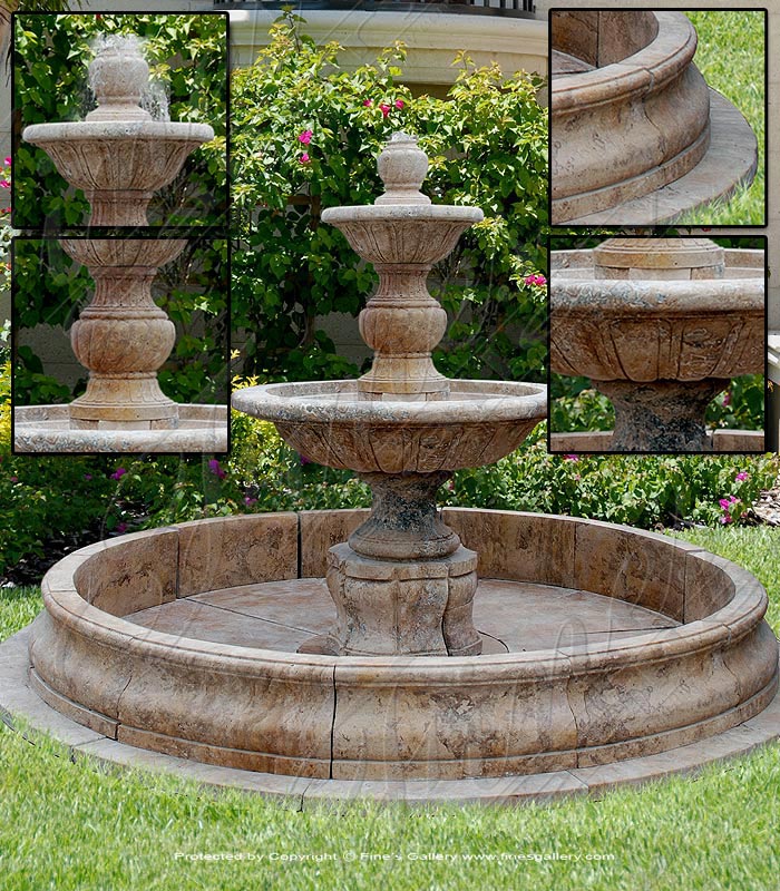 Marble Fountains  - Round Pedestal Fountain - MF-960
