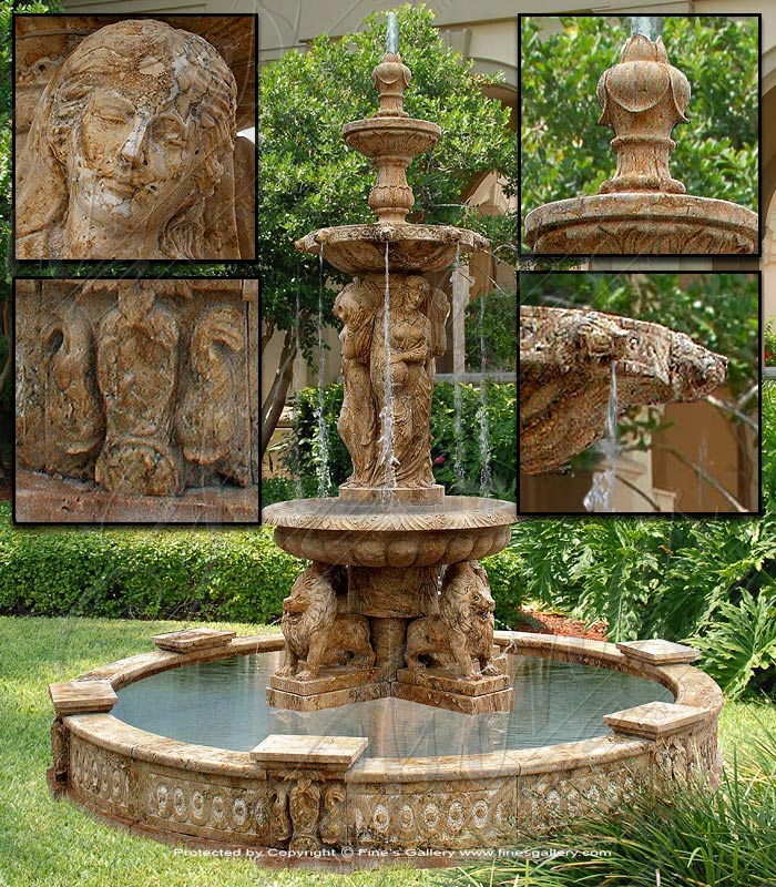 Search Result For Marble Fountains  - Tuscany Gardens Granite Fountain - MF-1586