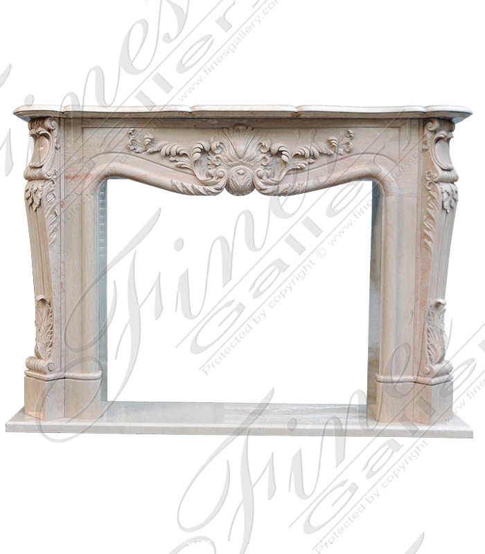 Marble Fireplaces  - Cream Marble Fireplace - MFP-1002