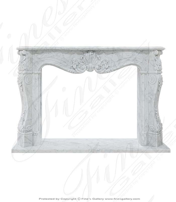 Search Result For Marble Fireplaces  - Elegant French-Style Fireplace  - MFP-1321