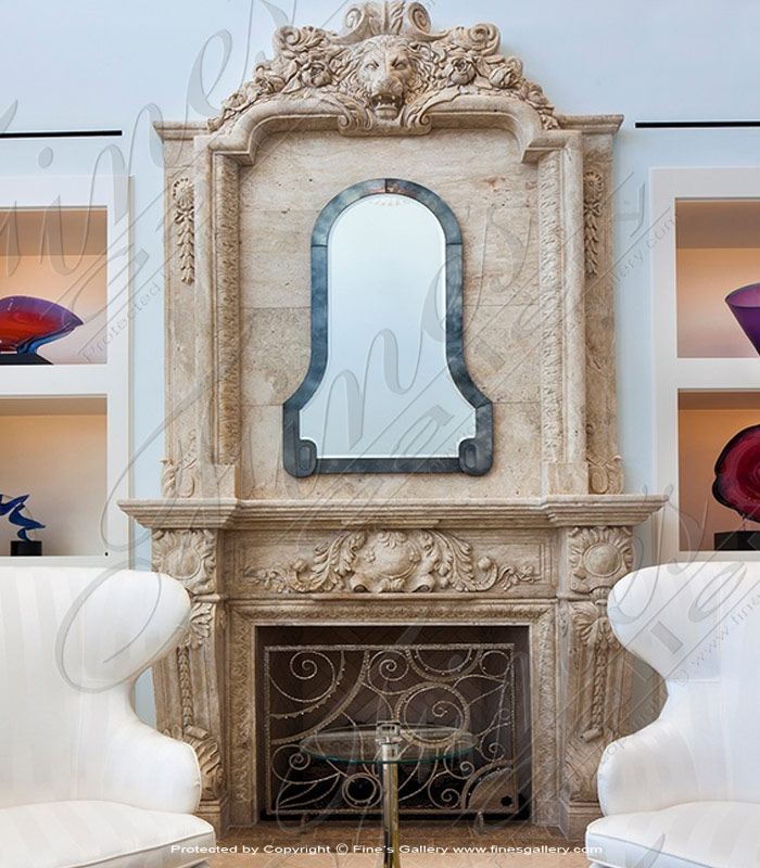 Marble Fireplaces  - Italian Style Mantel In A Rare Milano Marble - MFP-982