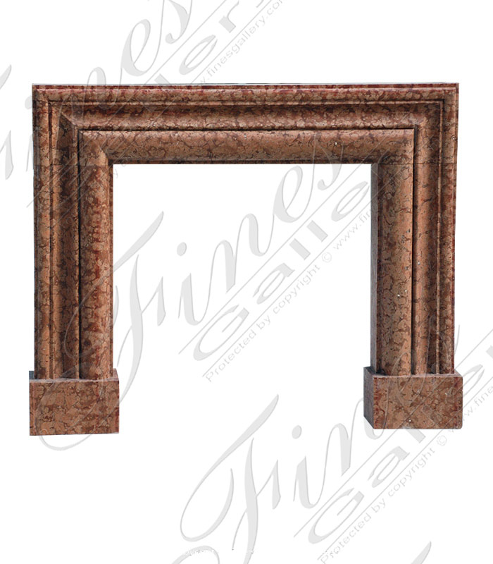 Marble Fireplaces  - Rosso Verona Bolection Marble Surround - MFP-1180