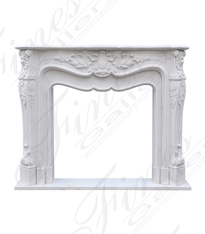 Search Result For Marble Fireplaces  - Oversized French Mantel In Statuary White Marble - MFP-1233