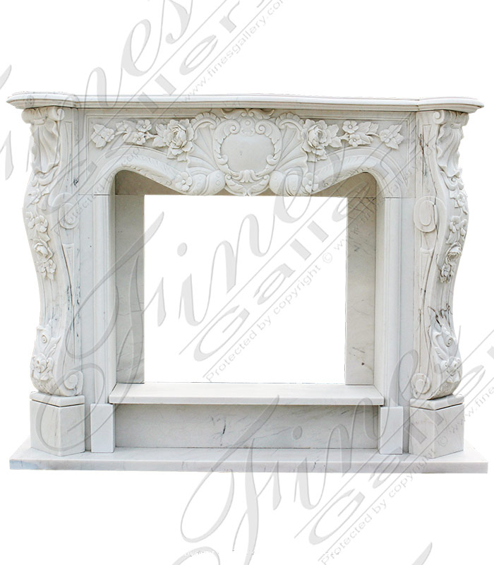Marble Fireplaces  - Bianco Marble Fireplace Surround - MFP-1292