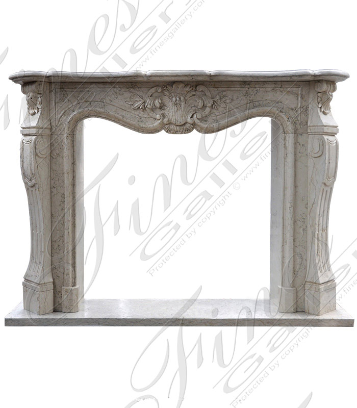 Search Result For Marble Fireplaces  - Louis IV Perlino Mantel  - MFP-1303