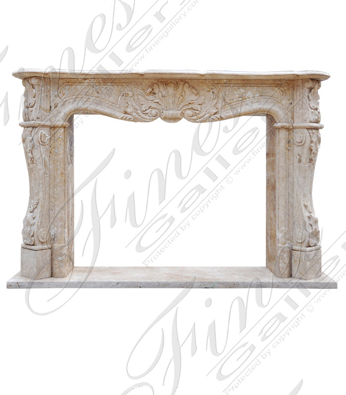 Marble Fireplaces  - Bianco Perlino Marble Fireplace - MFP-1333