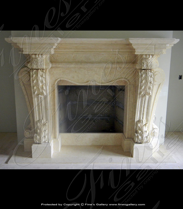 Search Result For Marble Fireplaces  - Antique Beige Fireplace - MFP-1300