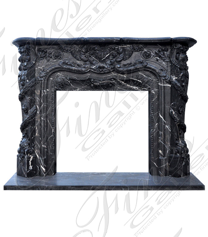 Search Result For Marble Fireplaces  - Superb Louis XV French Style Marble Fireplace With Ornate Fascia  - MFP-107