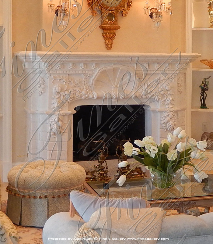 Marble Fireplaces  - Marble Fireplace - MFP-1384