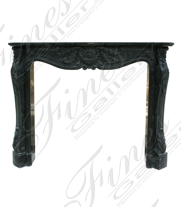 Marble Fireplaces  - Black Marble French Fireplace - MFP-1423