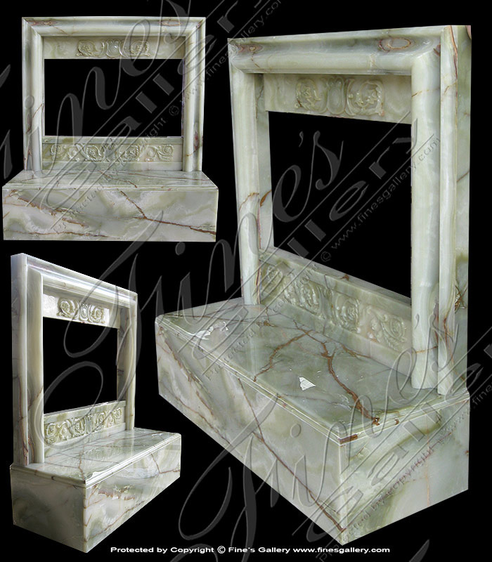 Marble Fireplaces  - Green Onyx Fireplace - MFP-1506