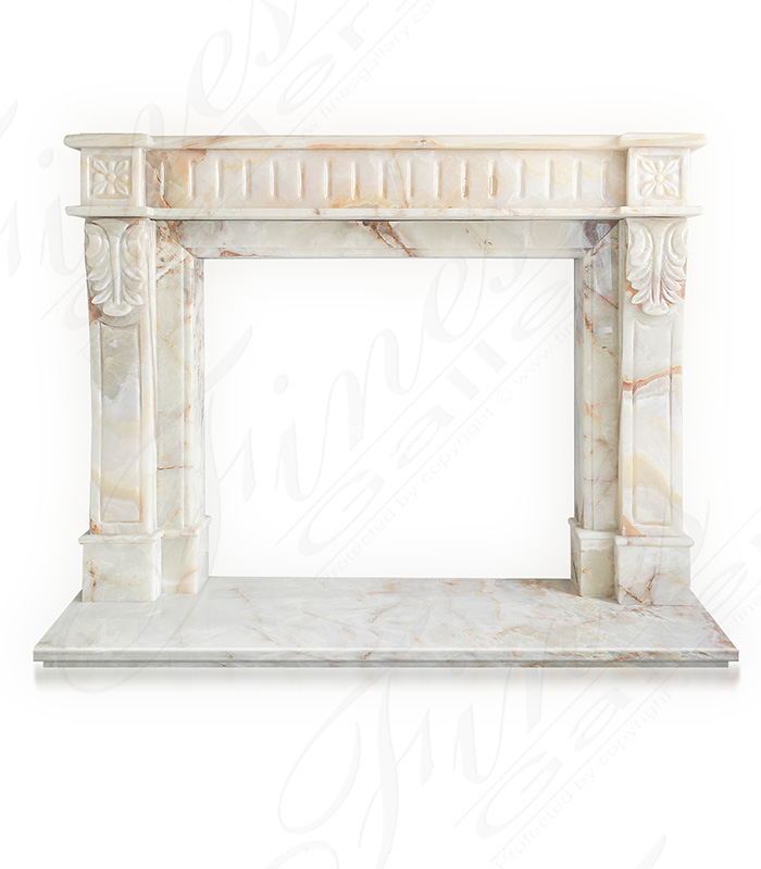Marble Fireplaces  - Rosso Verona Italian Marble Fireplace - MFP-684