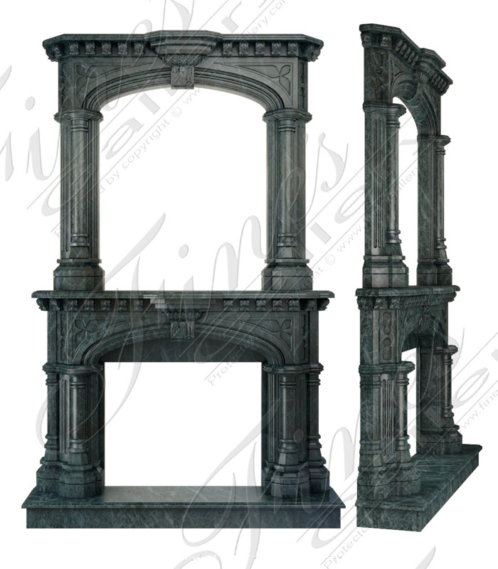 Marble Fireplaces  - Verde Marble Mantel  - MFP-1540