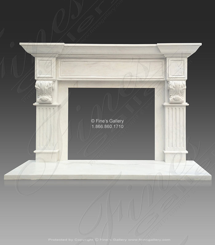 Search Result For Marble Fireplaces  - White Marble Corbel Style Fire - MFP-1606