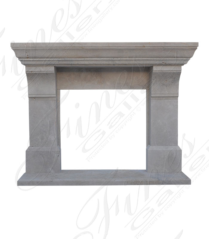 Marble Fireplaces  - Classic Statuary White Marble Fireplace Mantel - MFP-1557